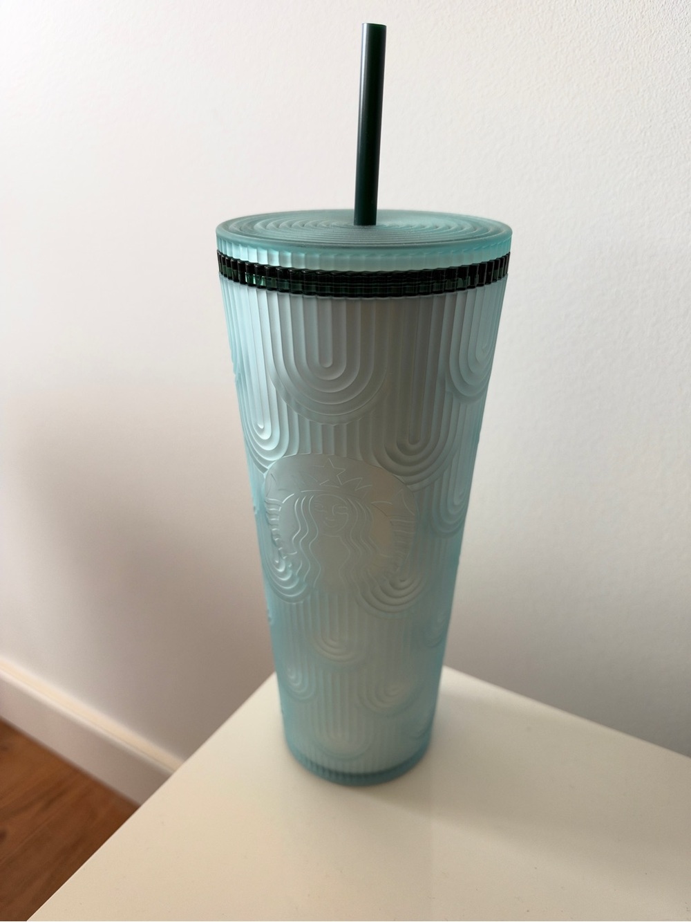 Starbucks Aqua Soft Touch Scales 24oz Venti Tumbler Cold Cup